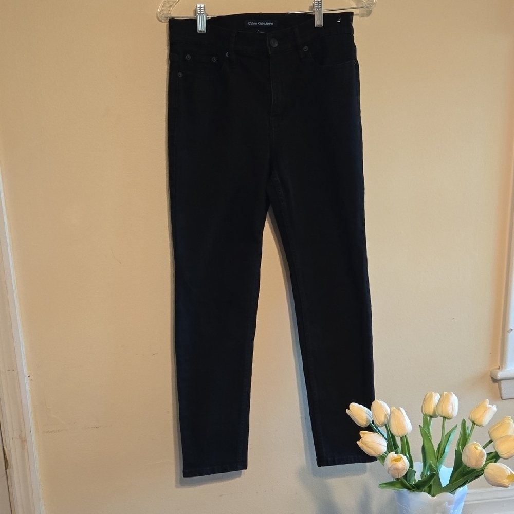 Calvin Klein Black Skinny Jeans Modern Fit 28x27